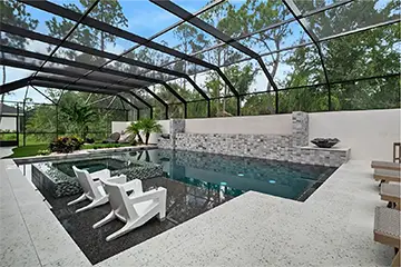 Large bronze pool enclosure by East Coast Aluminum